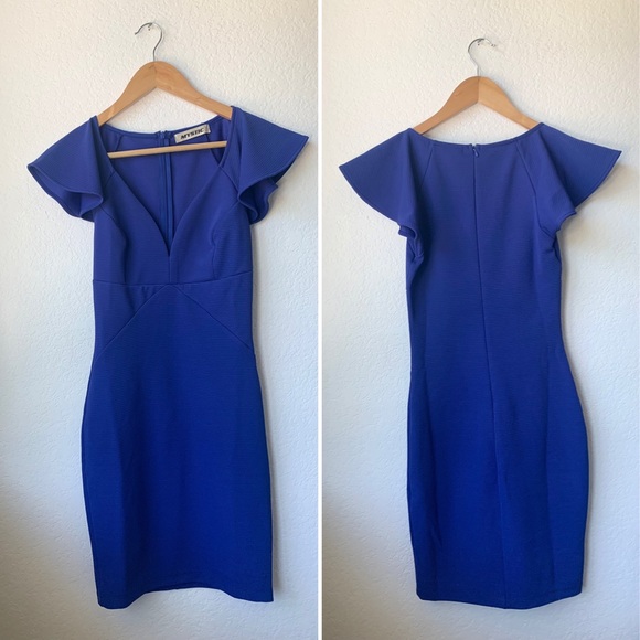 NWOT Modcloth Pinot Noir Dress in Cobalt Blue - Picture 3 of 16